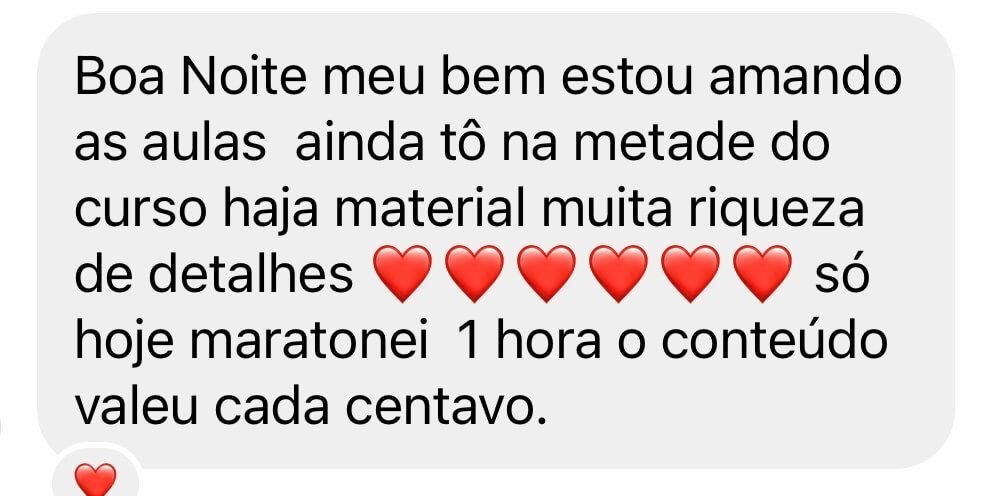 Depoimento apresentado na página original de biscoitos decorados